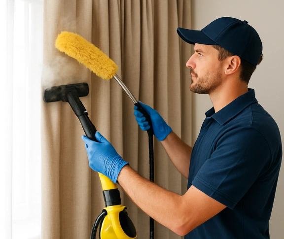 Trusted curtain steam cleaning technician Matty Curtain Cleaning plenty-vic QLD