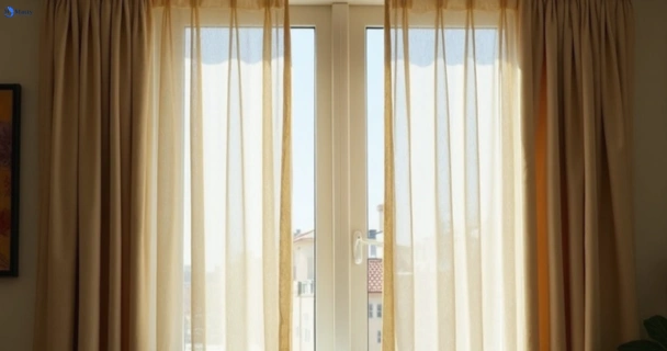 Dusty and dull curtains in plenty-vic before steam cleaning